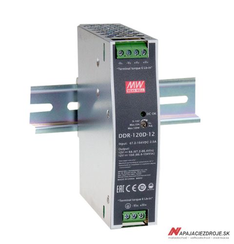 DCDC MENIČ NA DIN DDR-120C-24 (33,6~67,2 NA 24V)