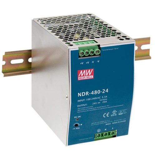 NDR-480-24 napájecí zdroj na DIN lištu 480W / 24V 