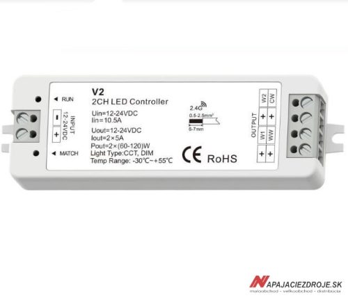 Přijímač RF dvoukanálový PRO-V2 (2x5A pro WW/CW)