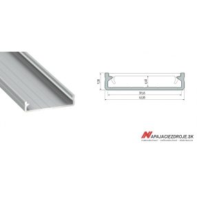 ALU PROFIL TYP SOLIS (stříbrný anodizovaný)