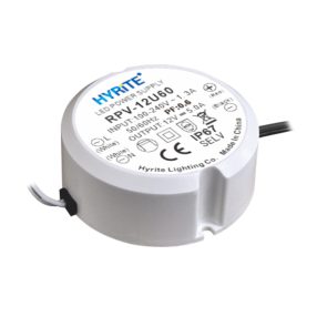   HYRITE RPV-24U60, kruhový LED napájecí zdroj 60W/24V, IP67, ø=65mm, do krabičky