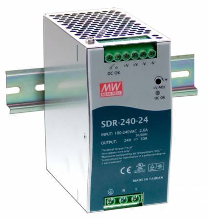 SDR-240-48 napájecí zdroj na DIN lištu 240W / 48V 
