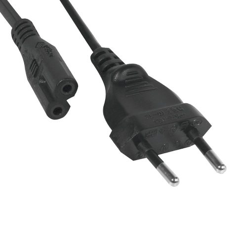 AC kabel černý, 2x0,75mm2, 1.8m