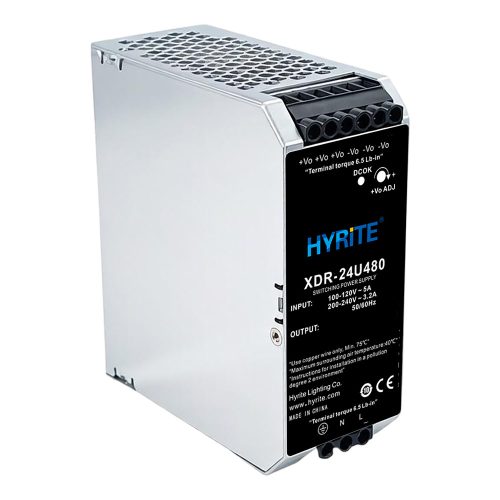 HYRITE XDR-24U480R napájecí zdroj na DIN lištu 480W / 24V, možnost PARALEL zap.